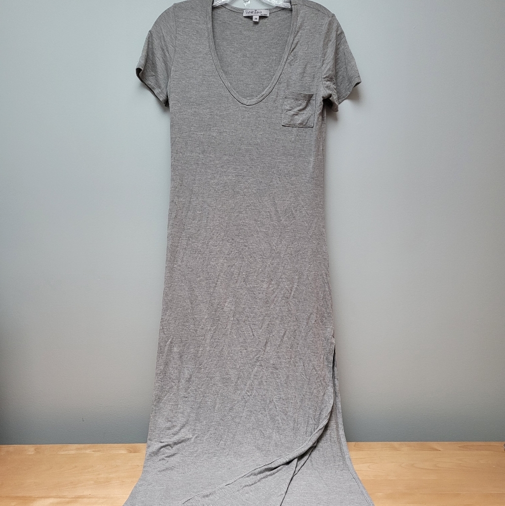 VELVET TORCH L.A. | GRAY MAXI DRESS, SZ M